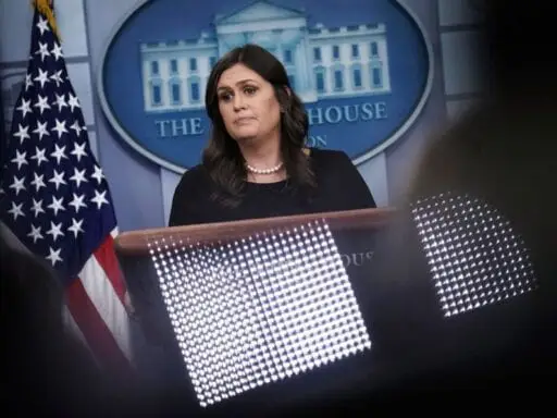 Sarah Sanders is upset a restaurant wouldn’t serve her. She’s OK with it happening to gays. 
