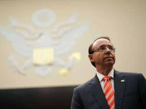 Rod Rosenstein announces Russian indictments: “Blame for election interference belongs to the criminals”