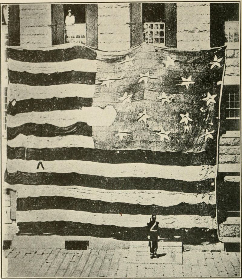 Garrison flag that flew over Fort McHenry in 1814