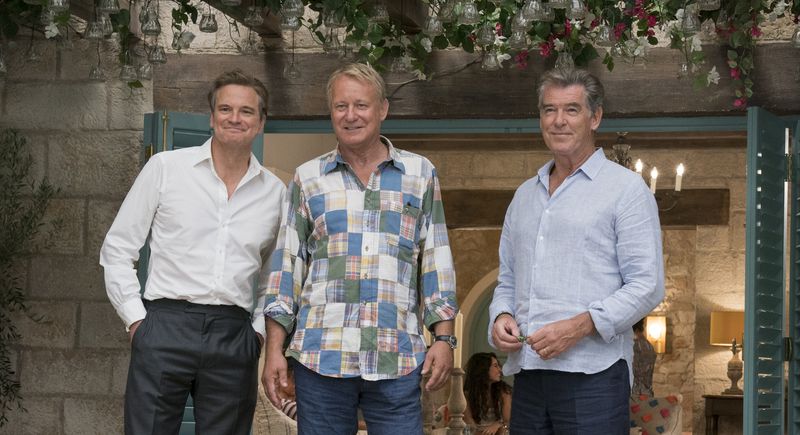 Colin Firth, Stellan Skarsgaard, and Pierce Brosnan in Mamma Mia Here We Go Again
