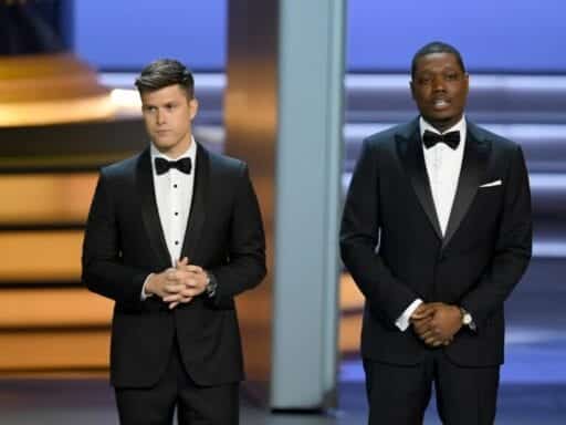 Michael Che and Colin Jost open the 2018 Emmys to lukewarm laughs