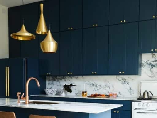 Navy and brass everything have taken over interior design