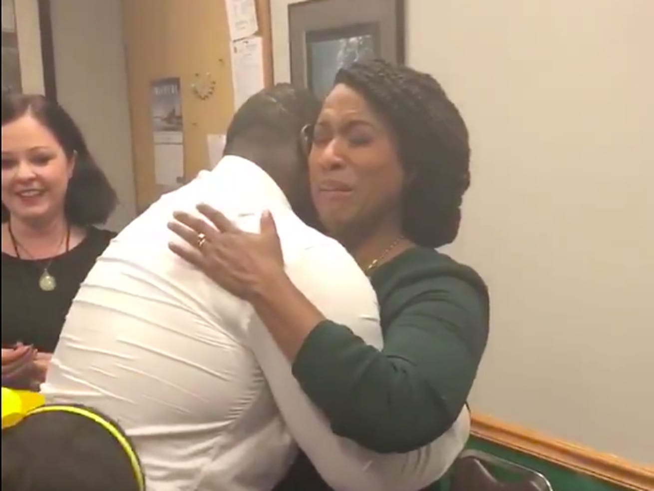 Watch: Ayanna Pressley learns she won her Massachusetts primary for Congress
