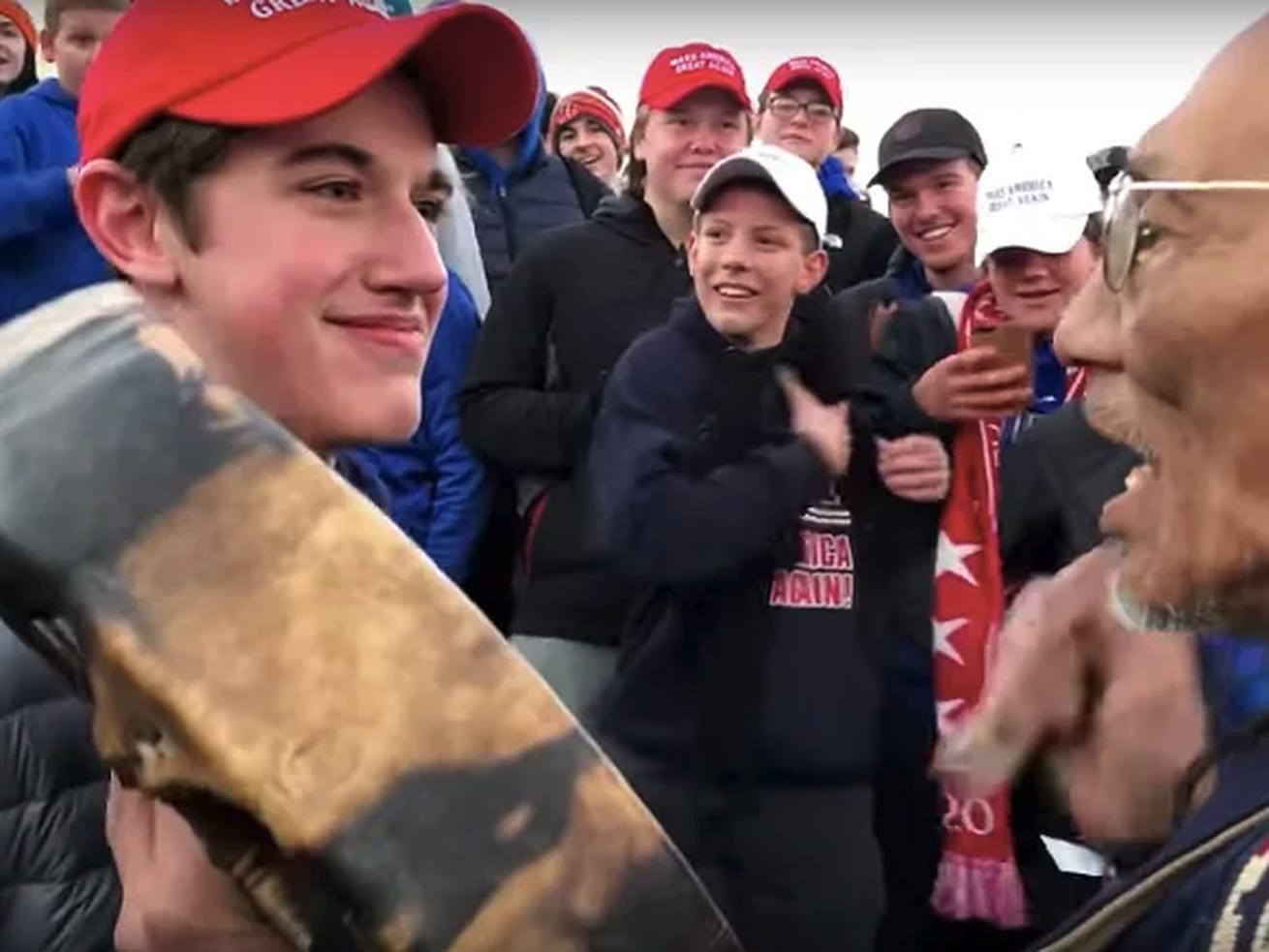 White students in MAGA gear crashed the Indigenous Peoples March and harassed participants