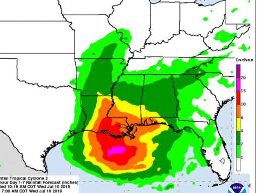 Louisiana may get hit by a hurricane this weekend. New Orleans is already flooded.