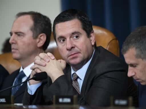 Nunes keeps referring to the impeachment hearing as a “drug deal.” It’s not as clever as he thinks.