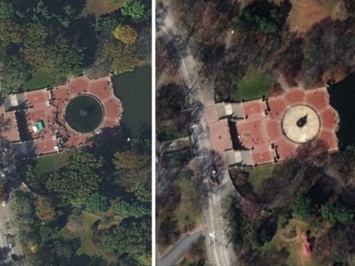 Before-and-after aerial photos show how coronavirus is changing life in America