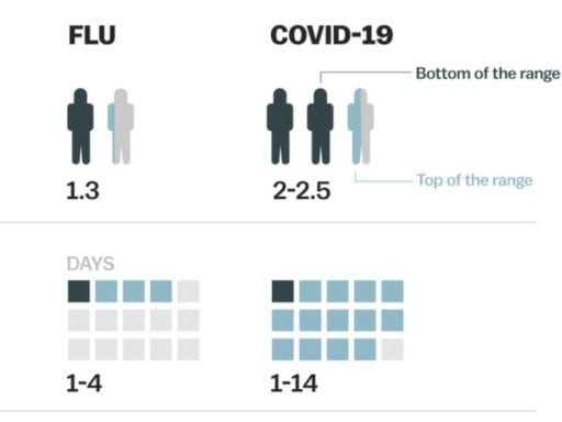 Why Covid-19 is worse than the flu, in one chart