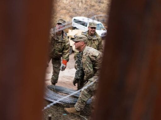The US military will stay on the US-Mexico border, even with migration falling