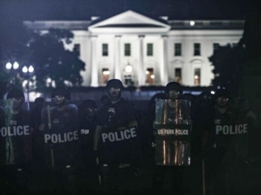 The White House went dark as protests raged outside