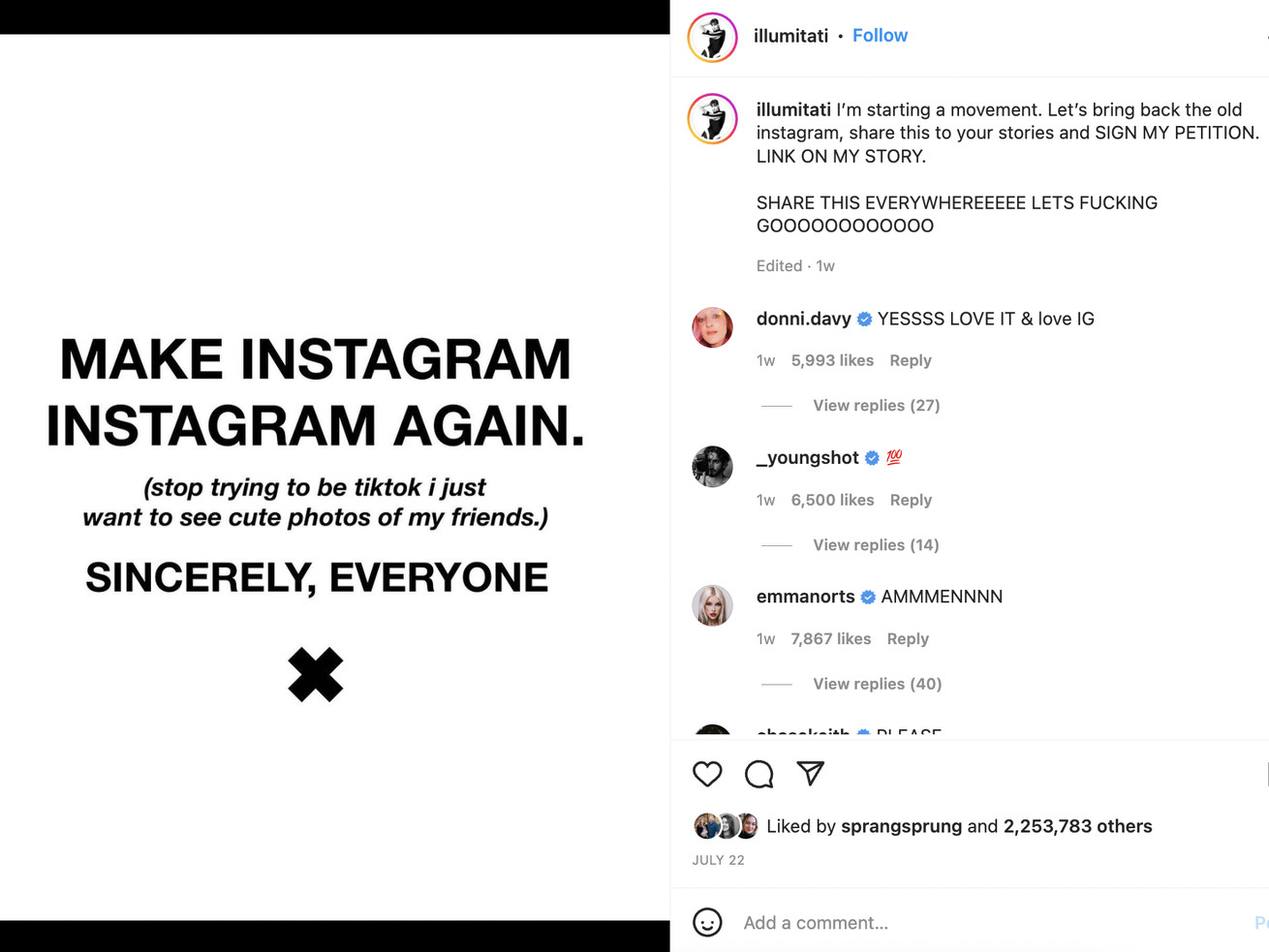 Instagram is once again in its flop era